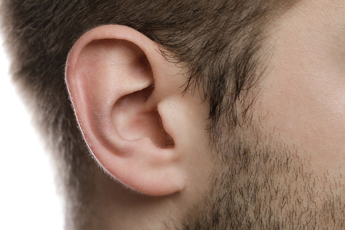 closeup of man's ear